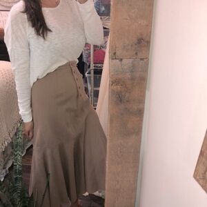 Vintage tan maxi skirt size 12